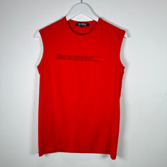 Raf Simons Red SS05 'Definition' Sleeveless Shirt Size 48