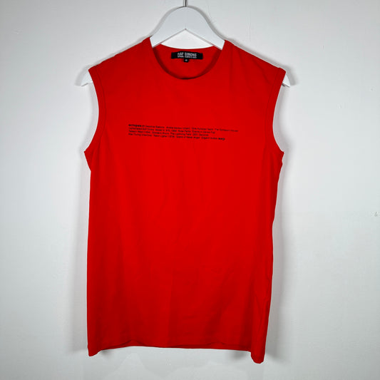 Raf Simons Red SS05 'Definition' Sleeveless Shirt Size 48