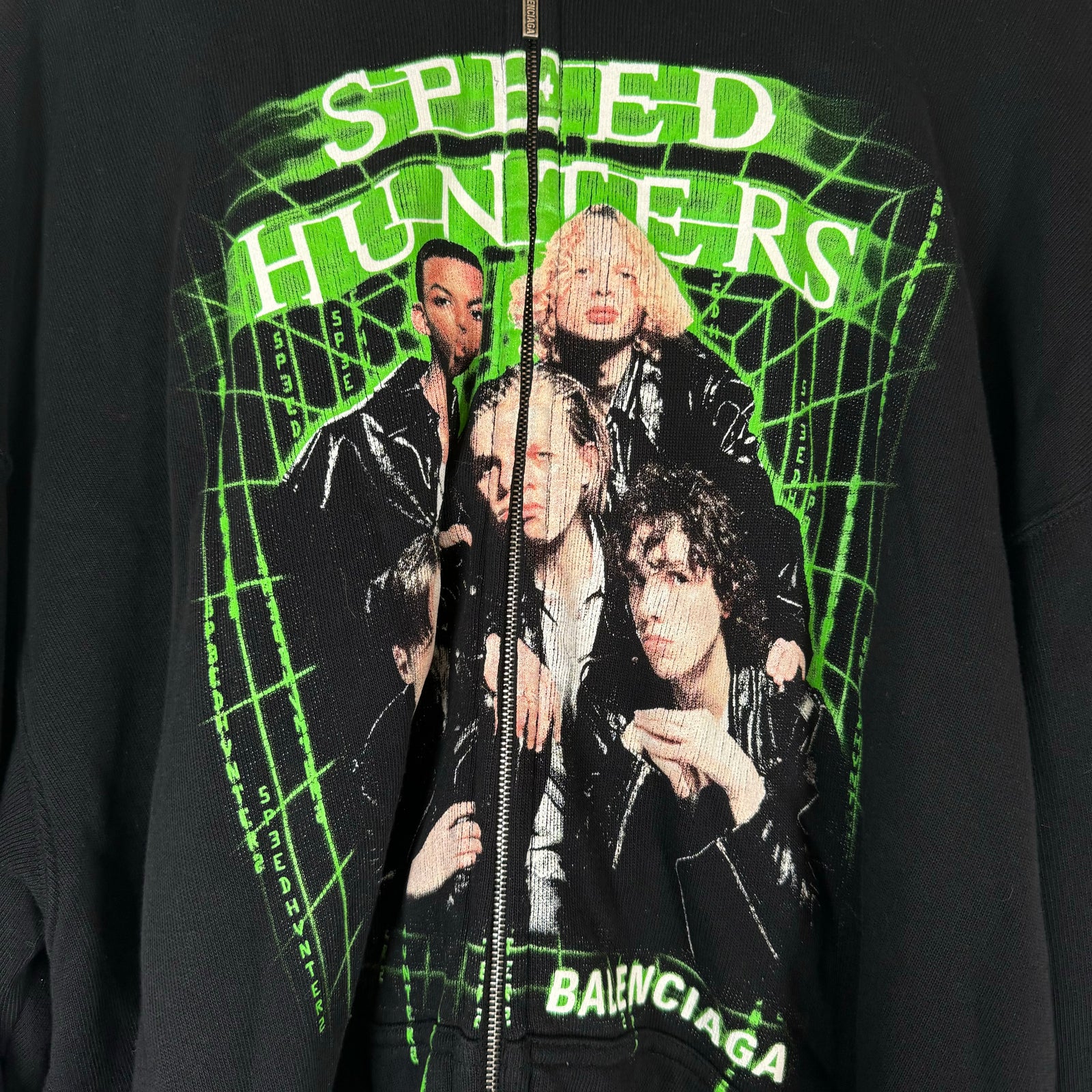 Balenciaga Black Speedhunters Zip Up Hoodie Size S