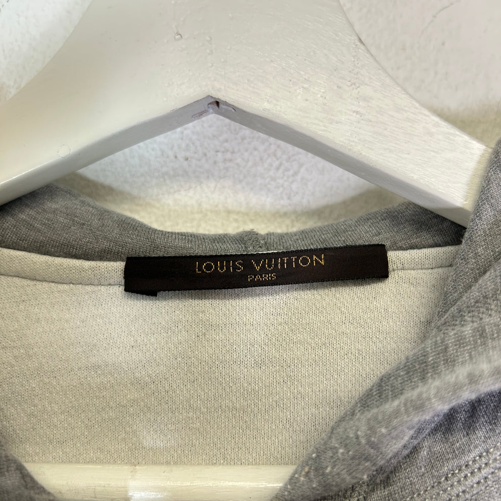 Louis Vuitton Grey Vintage LV Monogram Zip-Up Hoodie Size L