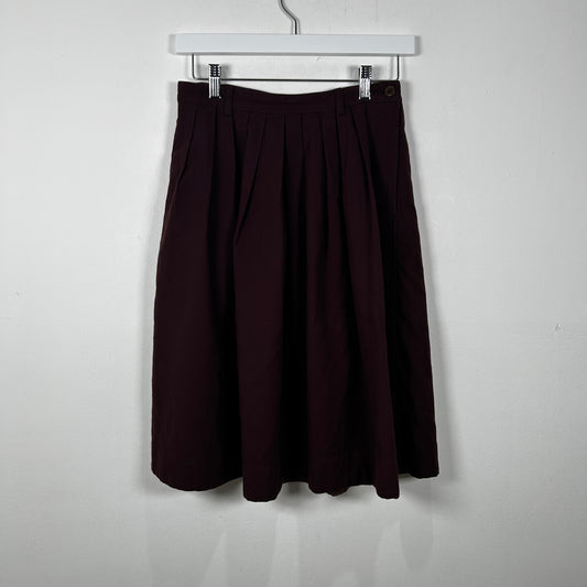 Margret Howell Burgandy Skirt Size 26