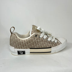 Dior B23 Beige Skater Oblique Low-Top Sneaker Size 45