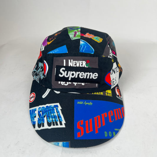 Supreme GORE-TEX SS21 Black Stickers Long Bill Cap