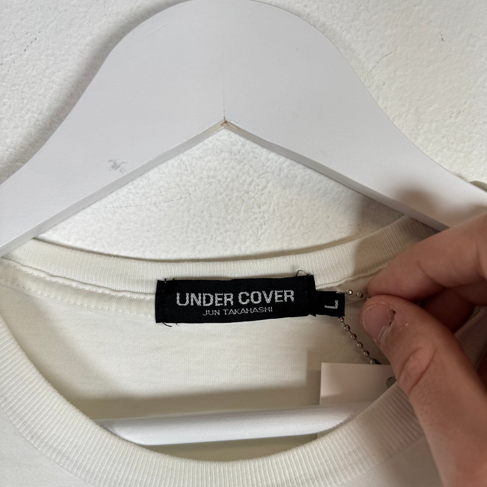 Undercover White U Underline Tee Size L
