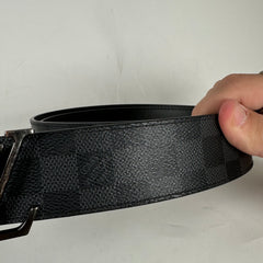 Louis Vuitton Black Reversible Initiales Belt
