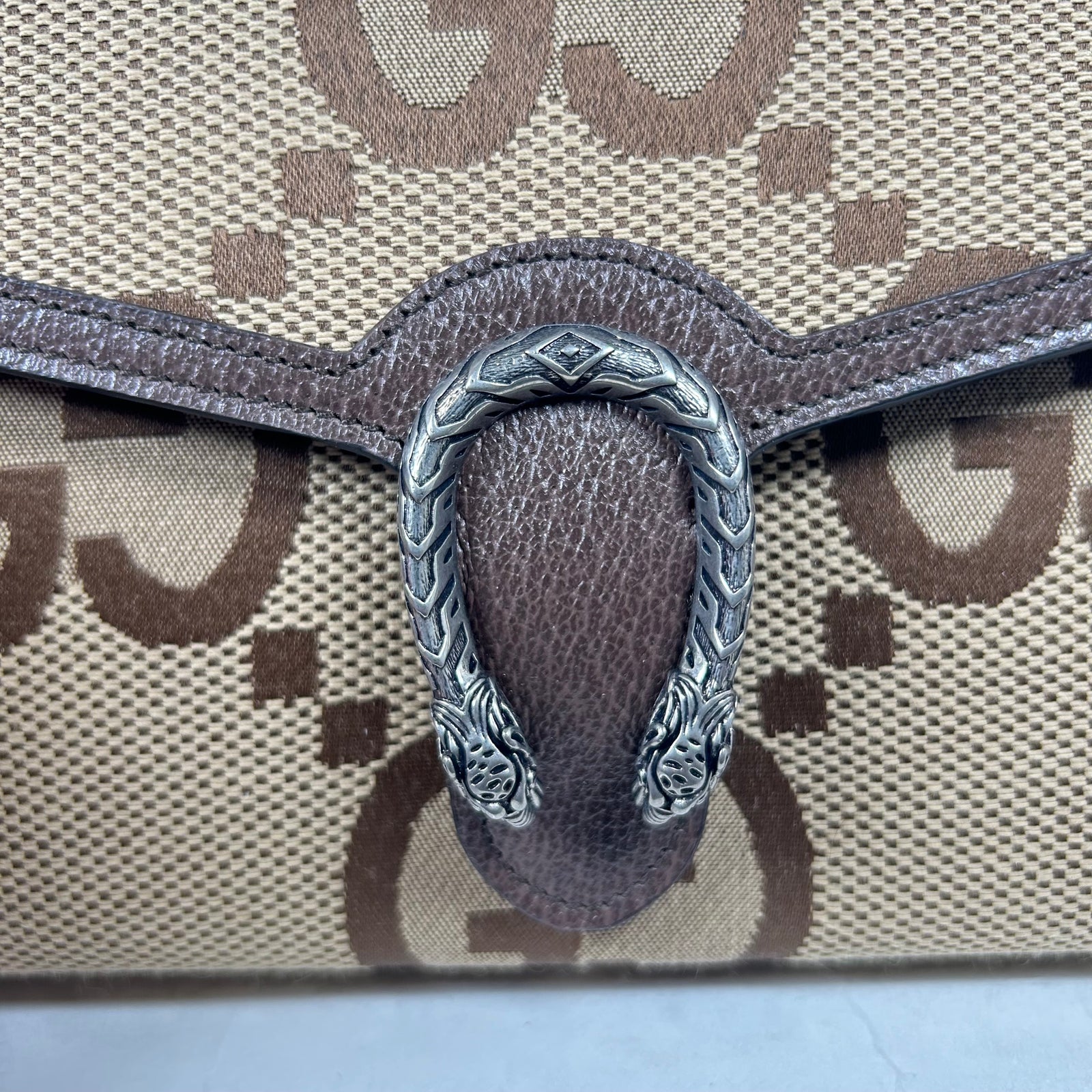 Gucci Dionysus Brown Jumbo GG Shoulder Bag