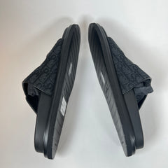 Dior Black/Black Aqua Oblique Sandals Size 43