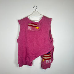 Who Decides War Pink Lardeur Sweater Vest Size L