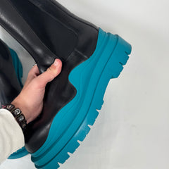 Bottega Veneta Black/Blue Tire Chelsea Boot Size 44