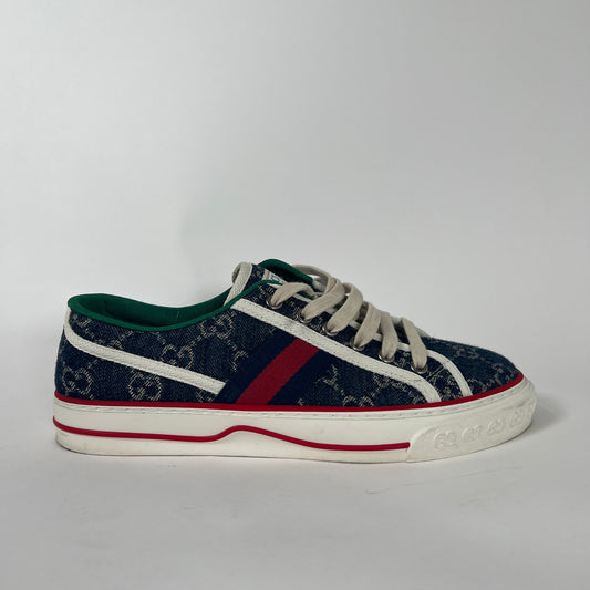 Gucci Denim GG Tennis Sneaker Size 38.5