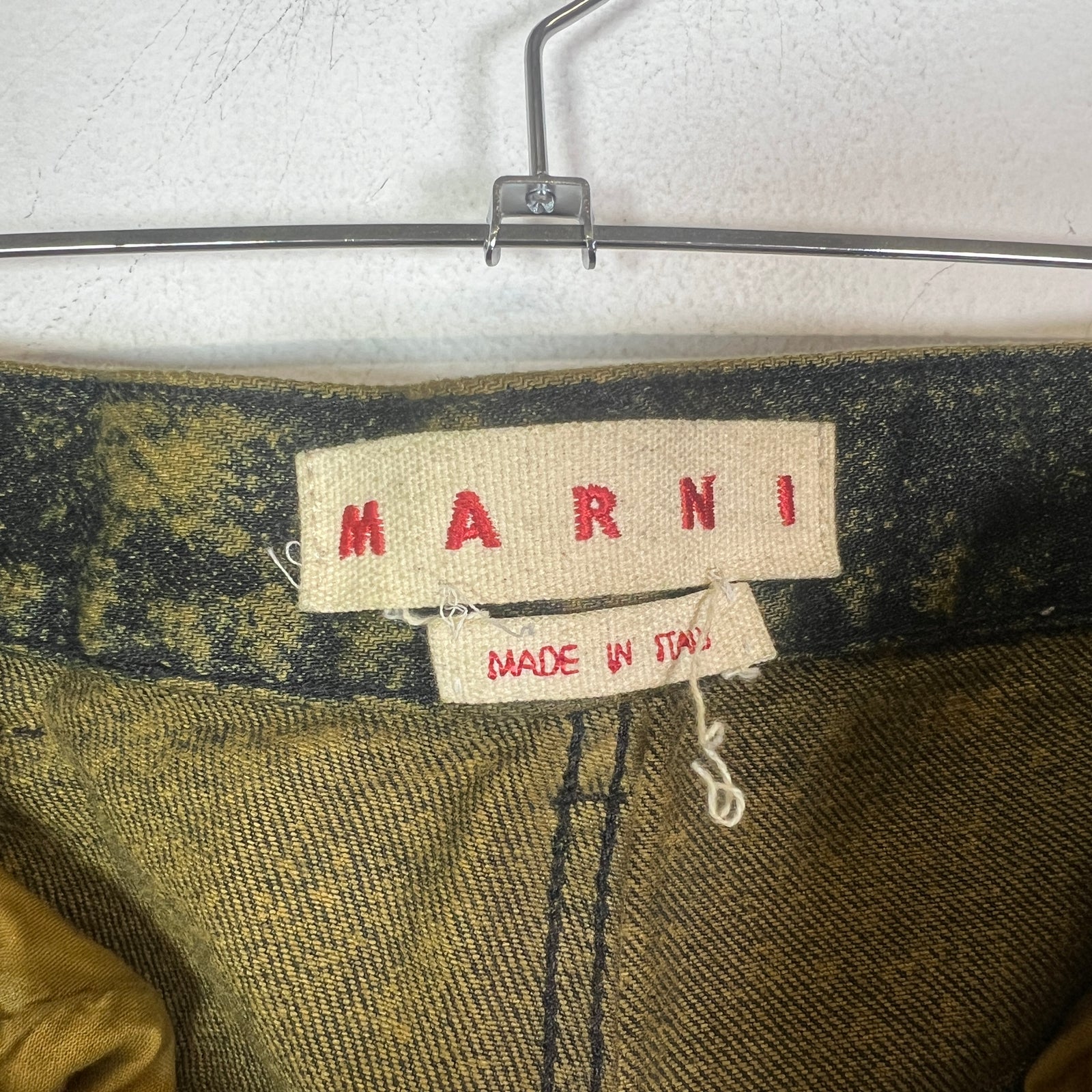 Marni Maize Yellow Marble Dyed Jeans