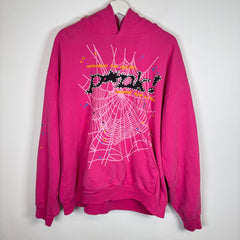 Sp5der Worldwide Pink P*NK Hoodie Size XL