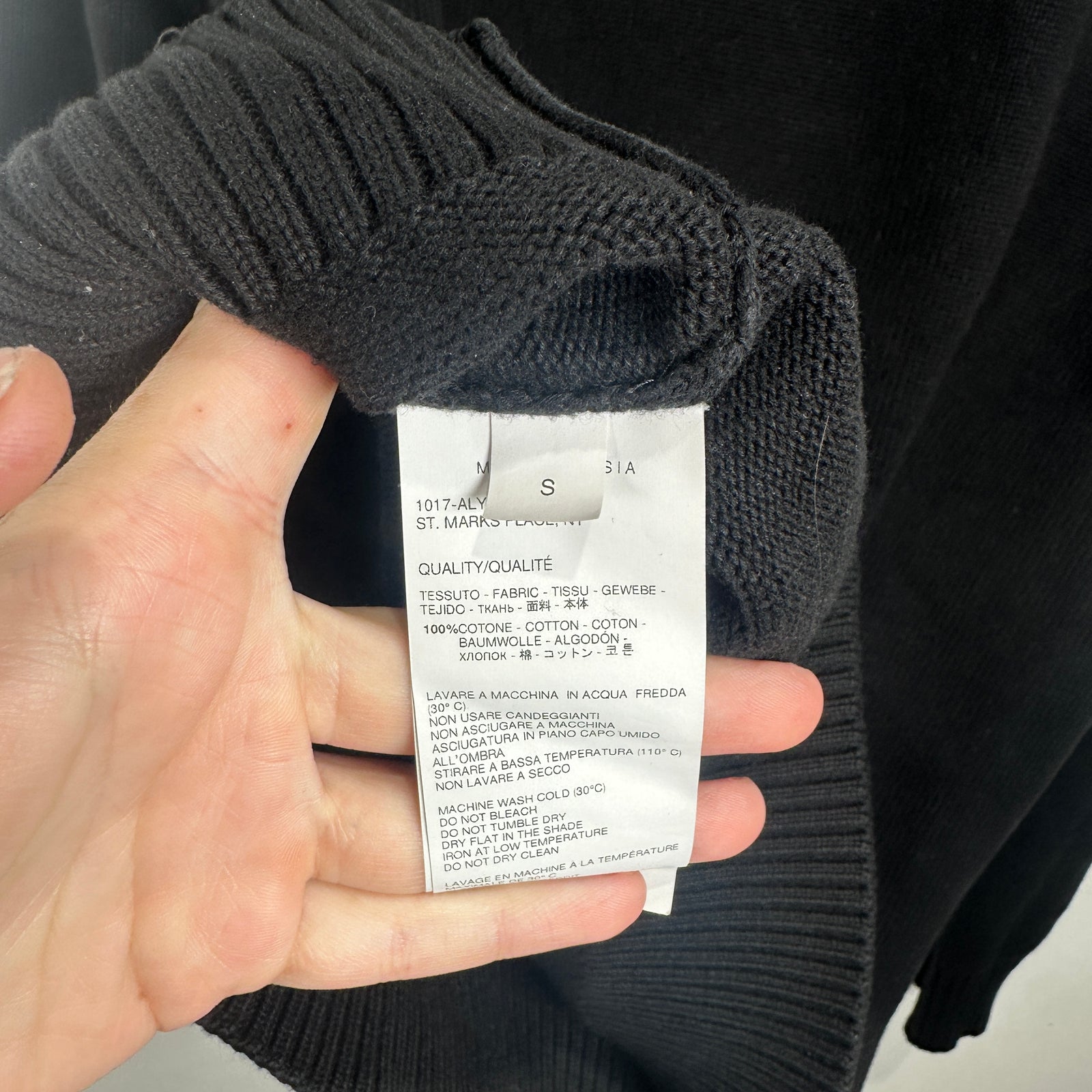 1017 Alyx 9SM Black Logo Knit Crewneck Size S