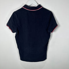 Moncler Navy Short Sleeve Collar T- Shirt Size M