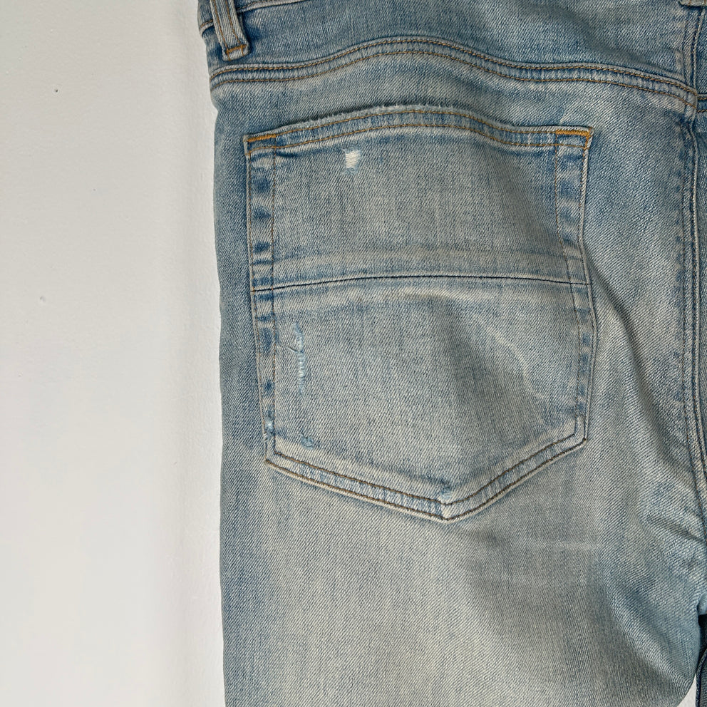 Amiri Thigh Logo Lightwash Jeans Size 36