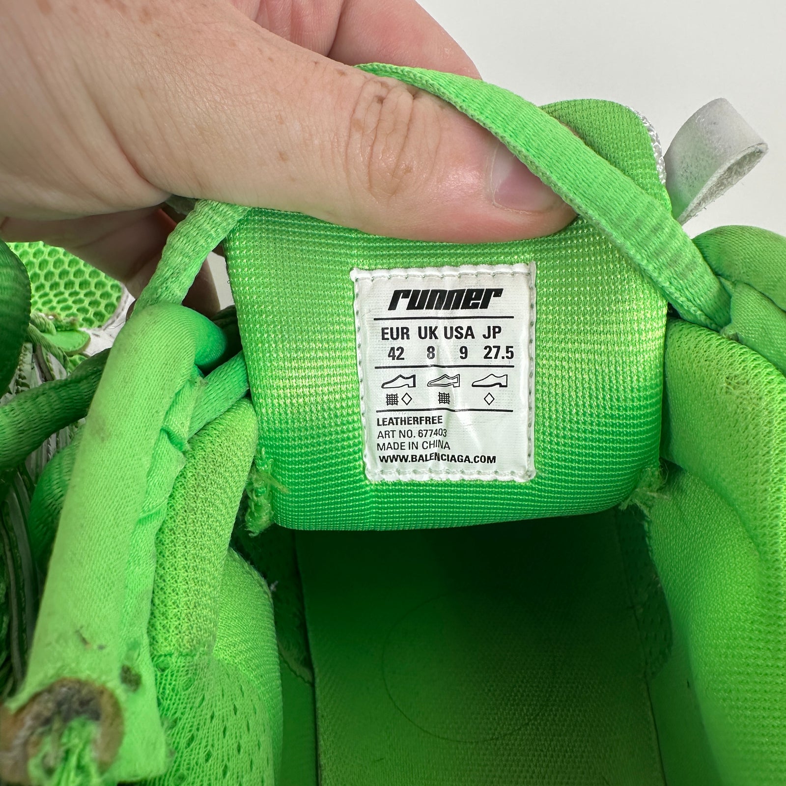 Balenciaga Neon Green Runners Size 42