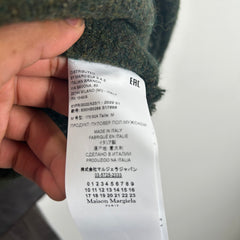 Maison Margiela Green Discharge Wool Scarfed Sweater Size M