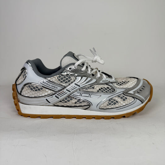 Bottega Veneta Silver Mesh Orbit Sneakers