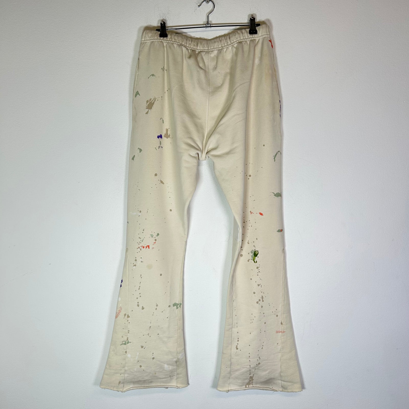 Gallery Dept Cream Paint Splatter Flare Sweatpants