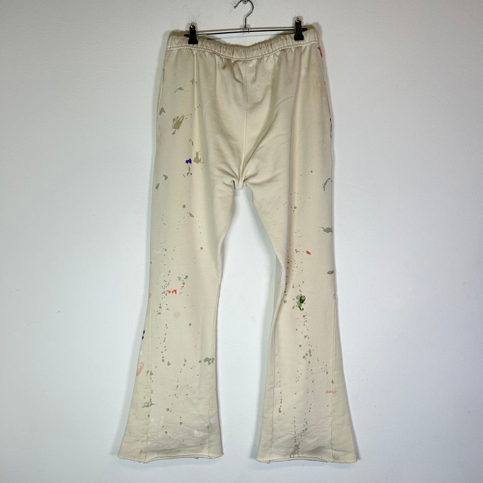 Gallery Dept Cream Paint Splatter Flare Sweatpants