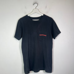Chrome Hearts Black/Red Vintage Horseshoe Logo Pocket T-Shirt Size M