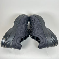 Gucci Triple Black Nylon GG Rhyton Sneaker Size GG 10.5