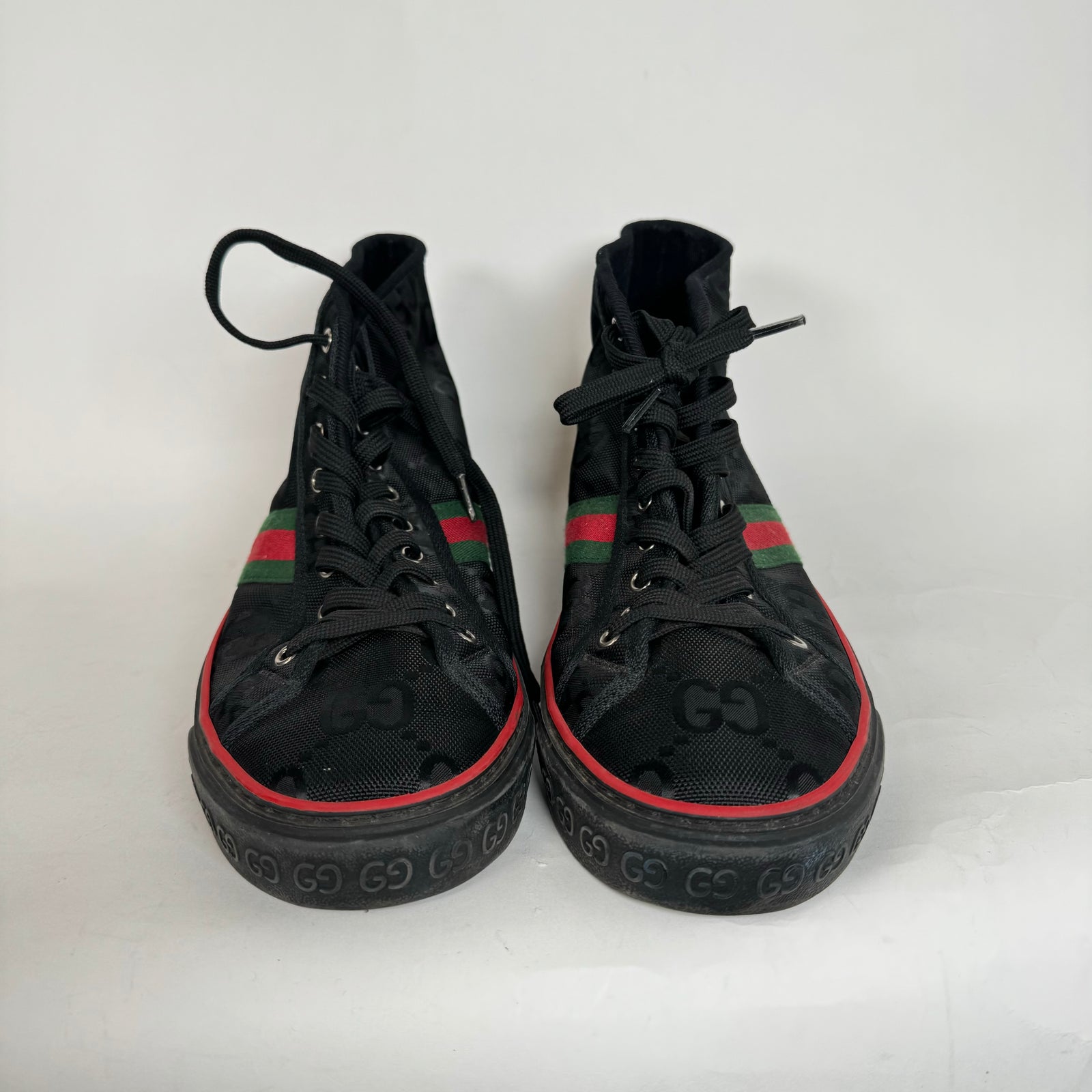 Gucci Black Tennis 1977 High Top Sneaker Size 9