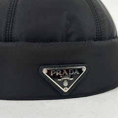 Prada Black Re-Nylon Beanie Size M