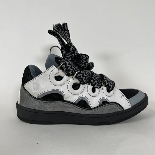Lanvin Grey/Black Curb Sneakers Size 44