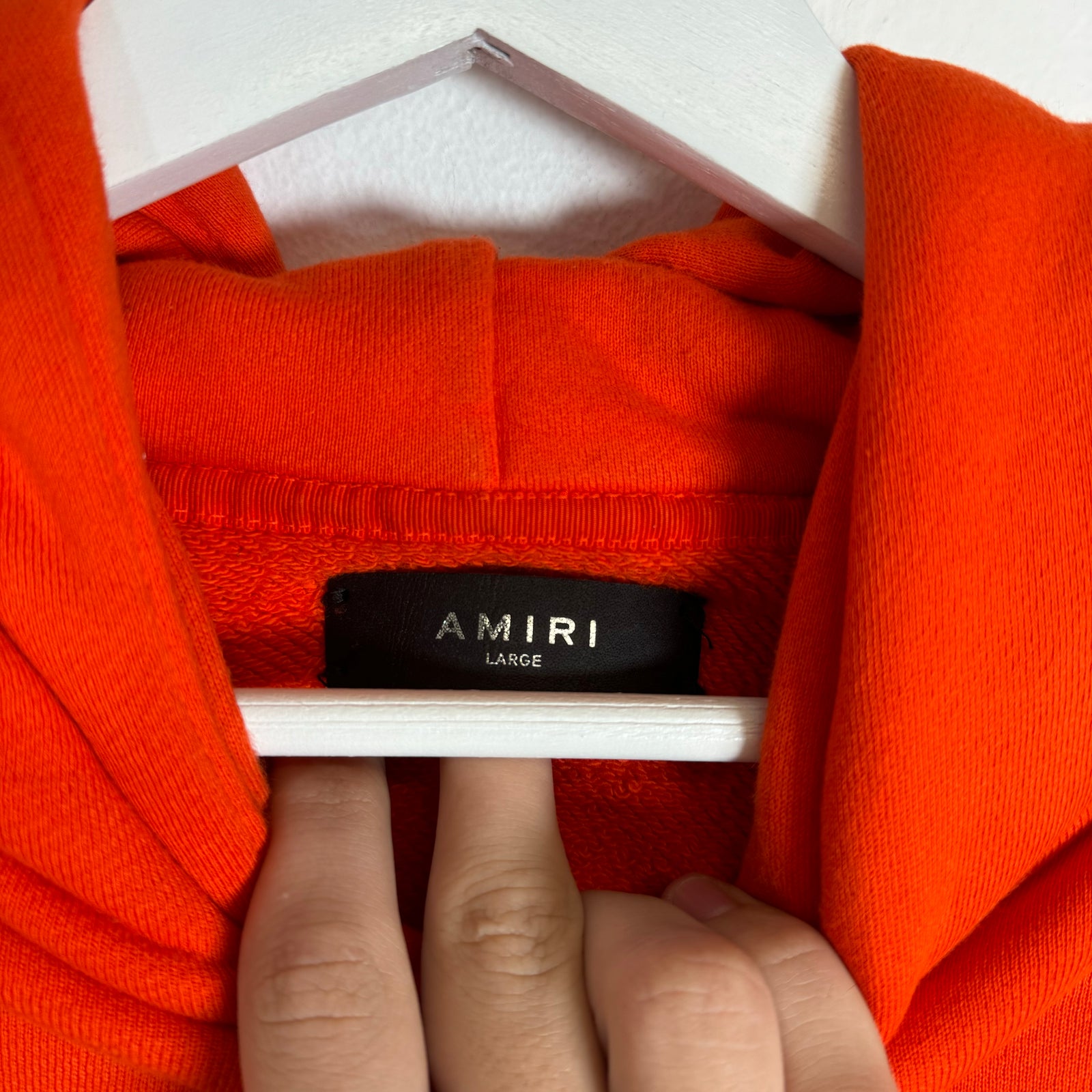 Amiri Orange Bones Hoodie Size L