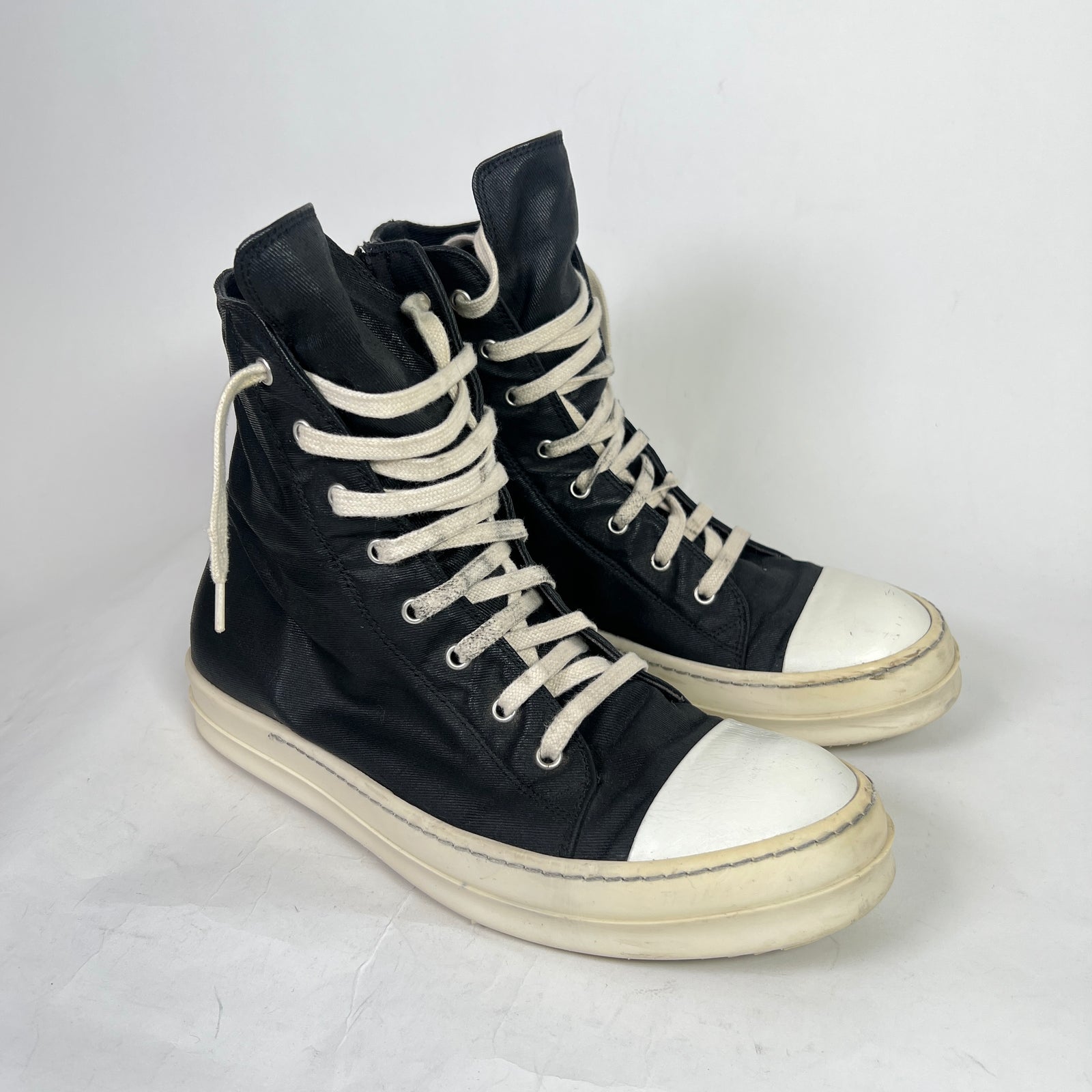 Rick Owens DRKSHDW Waxed High-Top Ramones