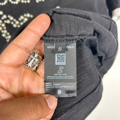 Birth Of Royal Child Black Pearl Patchwork T-Shirt Size S