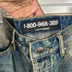 Lostshdws Distressed Denim Shorts Size 32