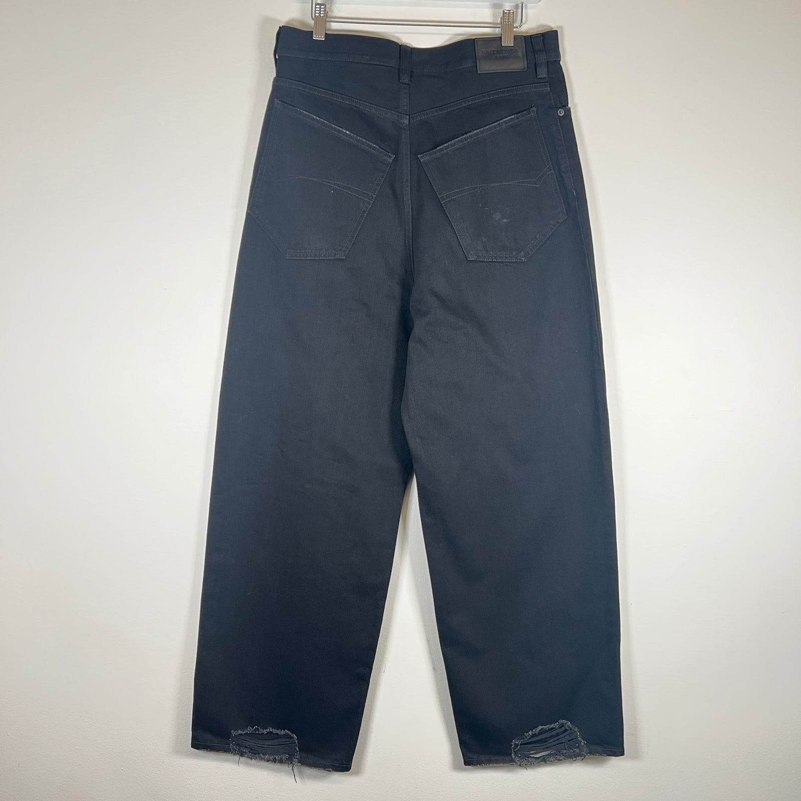 Balenciaga Black Wide Leg Jeans Size S