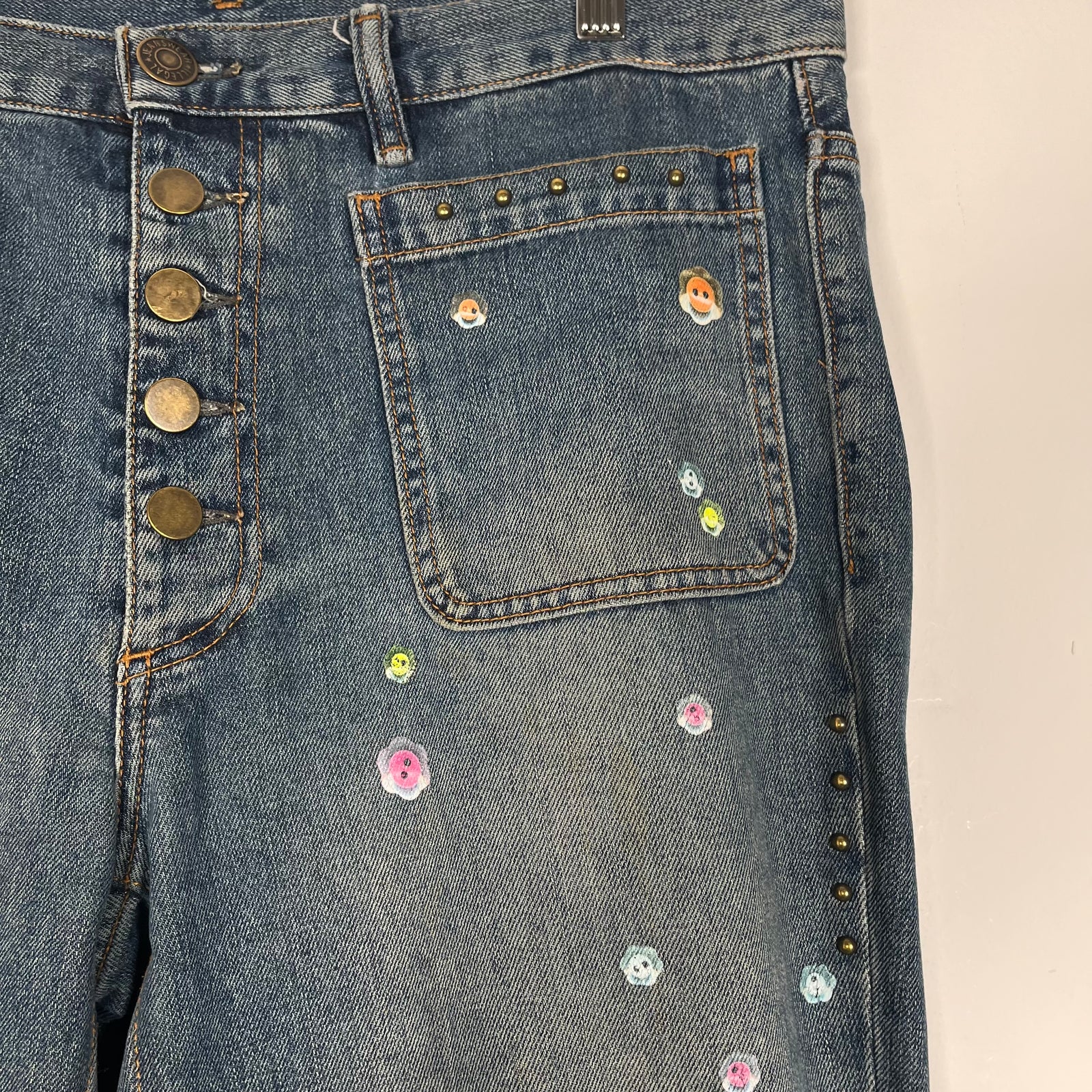 Acne Studios Lightwash Sticker Jeans Size 33
