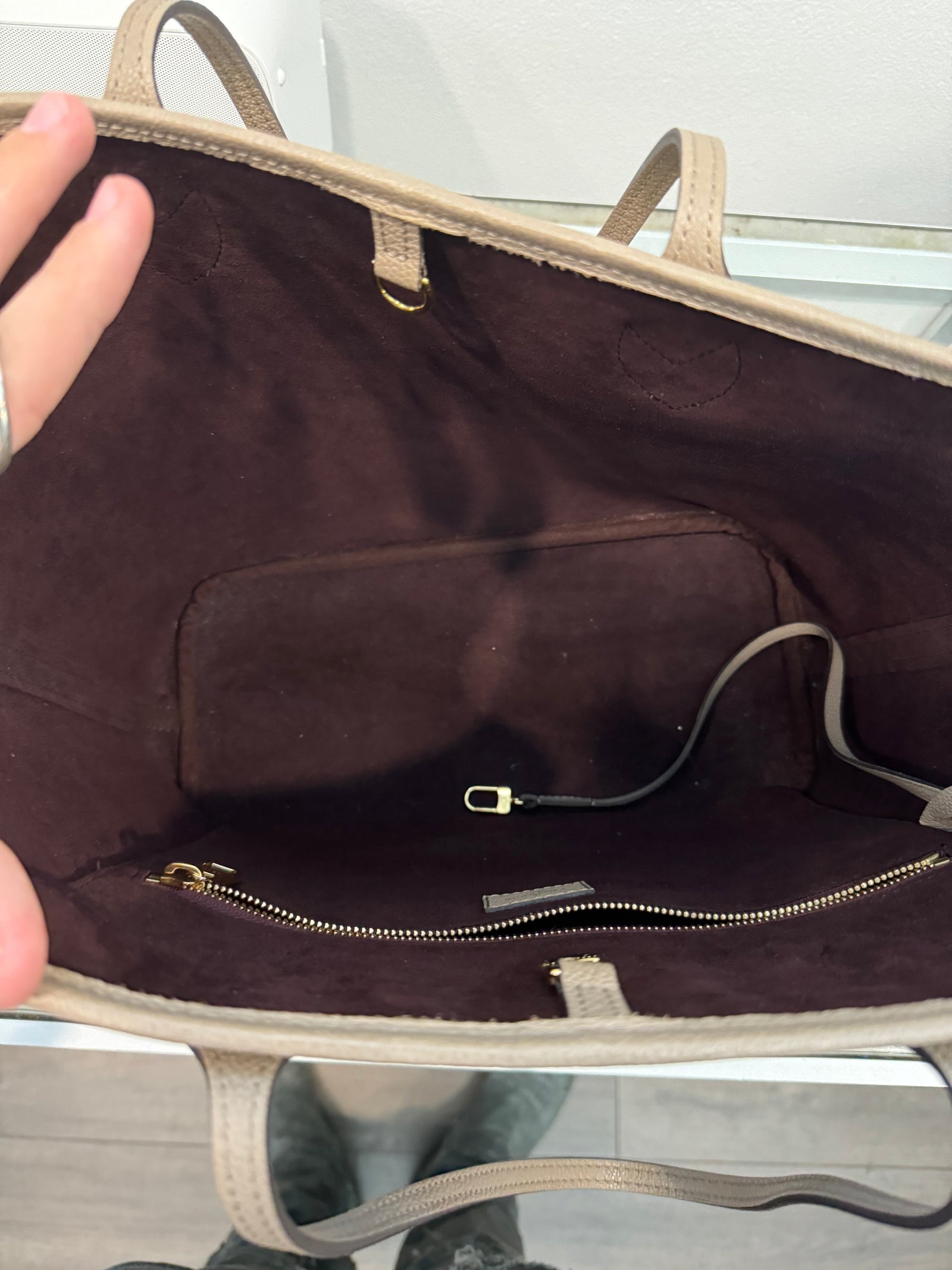 Louis Vuitton Taupe Monogram Empreinte MM Neverfull