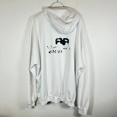 Balenciaga White BB Hand Drawn Logo Hoodie Size M