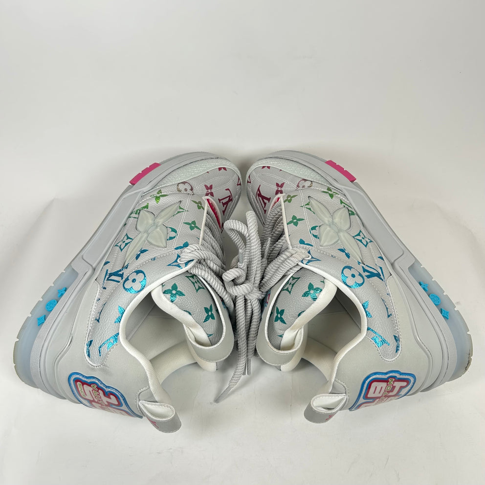Louis Vuitton Grey Multicolor Skate Sneakers Size LV 10