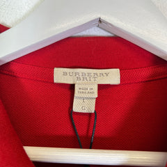 Burberry Brit Red Check Polo Shirt