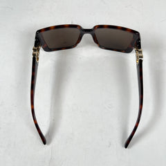 Gucci Tortoise Brown Double G Square Sunglasses