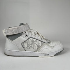 Dior B27 White/Gray Oblique Hightops Size 10