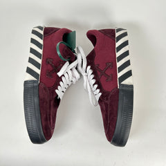 Off-White Burgundy Vulcanized Low Top Sneaker Size 43