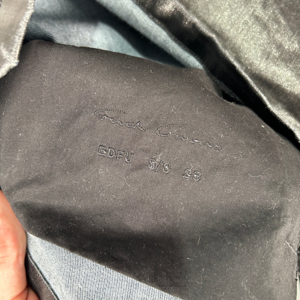 Rick Owens Black Wax Fog Pocket Jacket SS23  Size 42