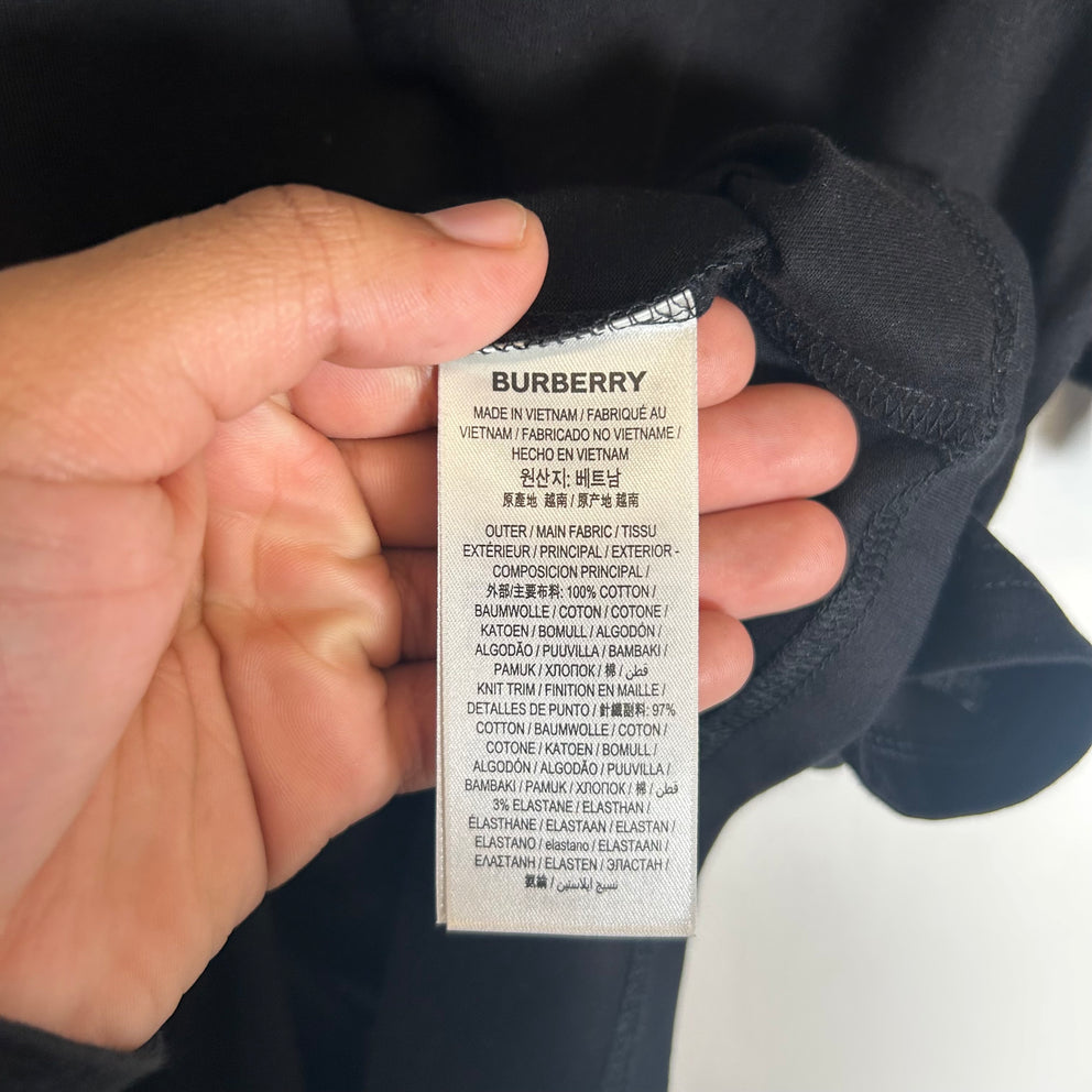 Burberry Black Logo T-shirt Size L