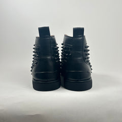 Christian Louboutin Black High-top Spiked Sneakers