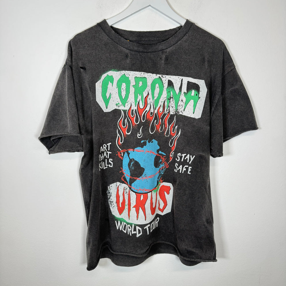 Gallery Dept Vintage Black Coronavirus Tee Size S
