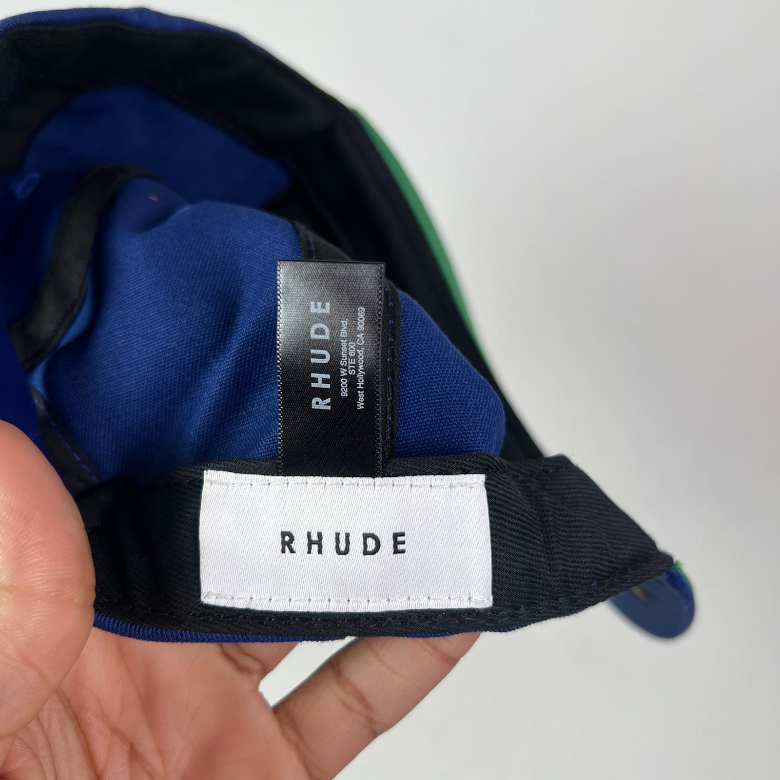 Rhude Blue Formula Panel Snapback Hat
