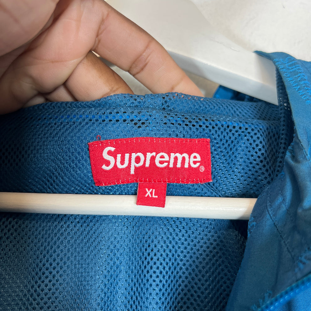 Supreme Blue Jacquard Windbreaker Size XL