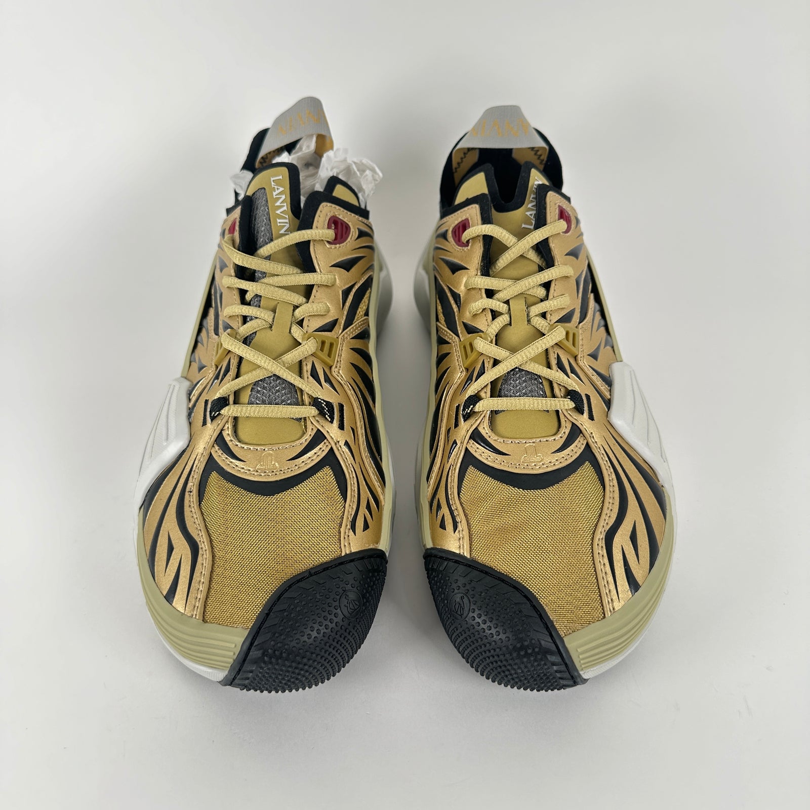 Lanvin Flash Low Top Top Gold Sneakers Size 44