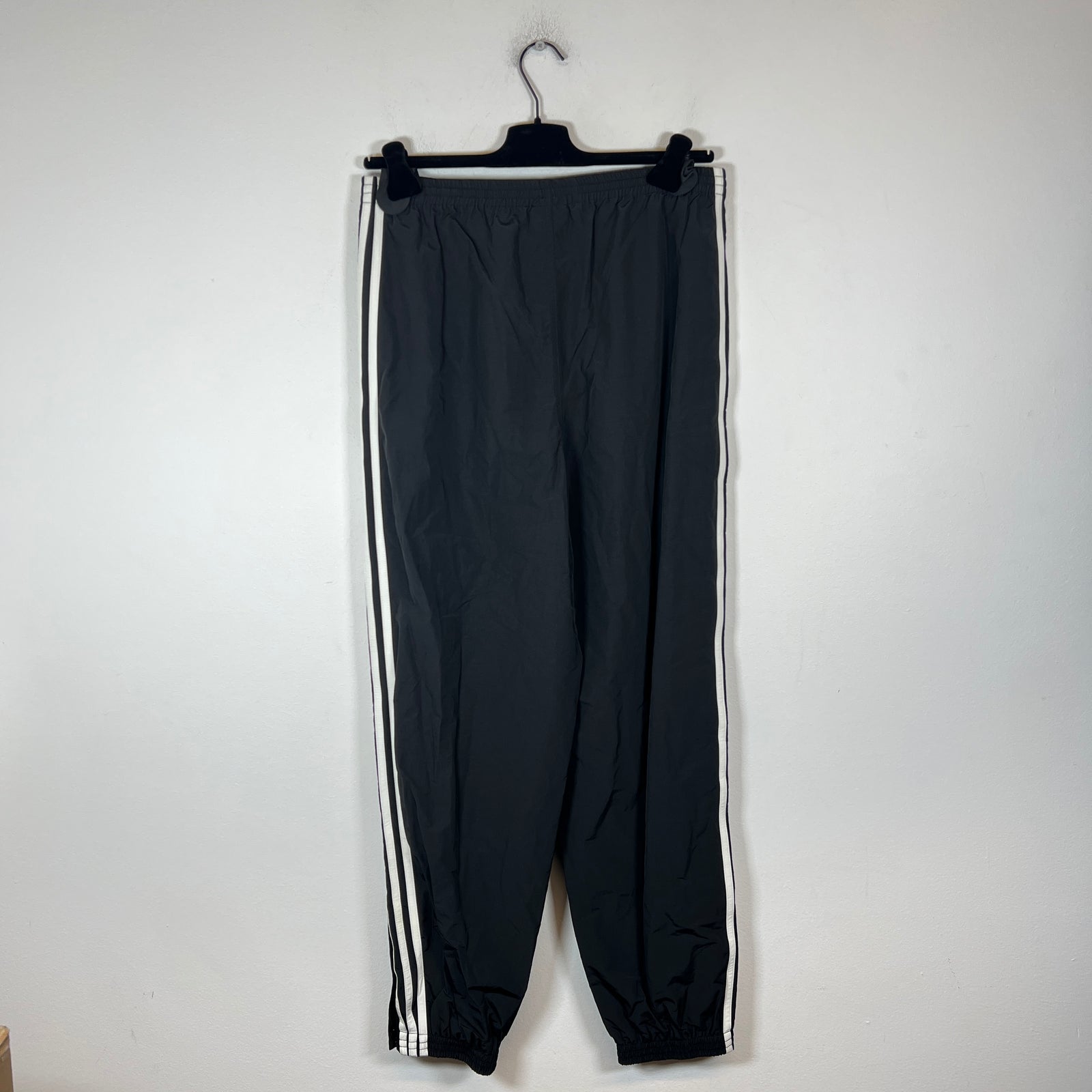 Balenciaga x Adidas Black Striped Nylon Track Pants Size 32